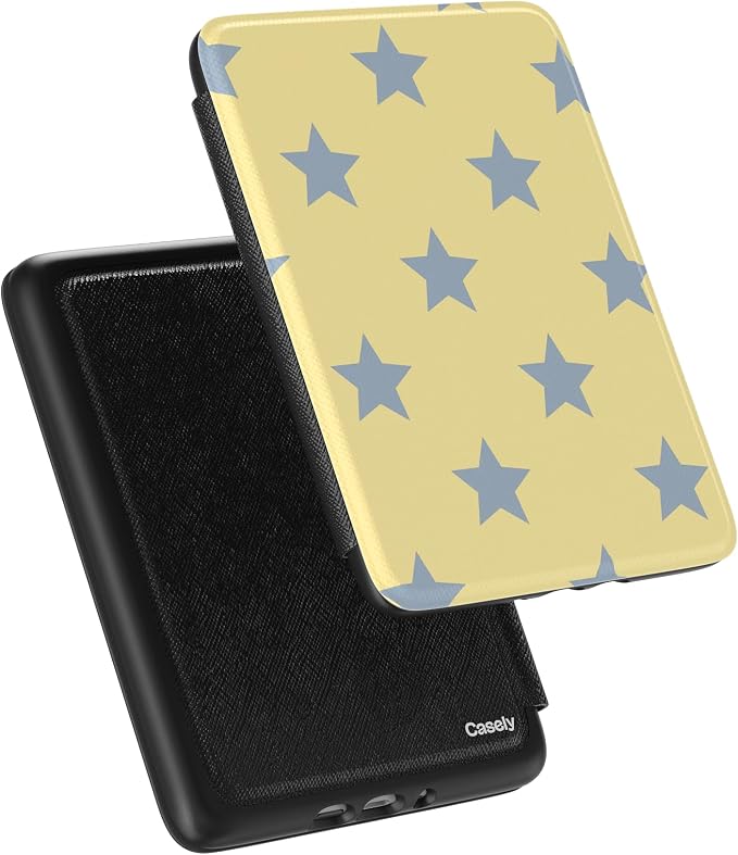 Casely Kindle Case | Shine Bright | Butter Yellow Stars | 7” Kindle Colorsoft and 7” Kindle Paperwhite (12th Gen)