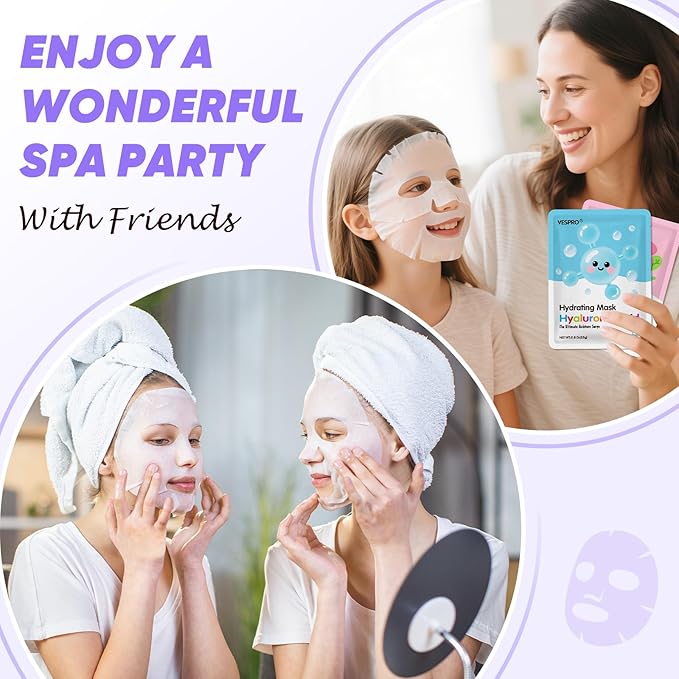84 Pack Bulk Sheet Face Masks Skin Care, Hydrating and Moisturizing Collagen Facial Masks for All Skin Tybe, Spa Party for Women, Birtyday Gifts, Skincare Gifts Kit for Teen Girls (12 Types x 7 Pcs)