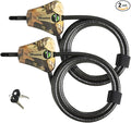 Master Lock - Keyed Alike Python Trail Camera Adjustable Camouflage Cable Locks w/4 Keys, 8418KA-2 CAMO 2-Pack