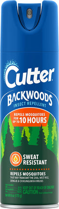 Cutter Backwoods Insect Repellent, Mosquito Repellent, 25% DEET, Sweat Resistent, 6 Ounce (Aerosol Spray)