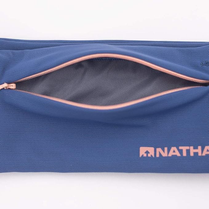Nathan Zipster Running Belt for Men and Women, Bounce Free Waist Pack, Running Fanny Pack Women, Pockets with Zippers, Fits All iPhones