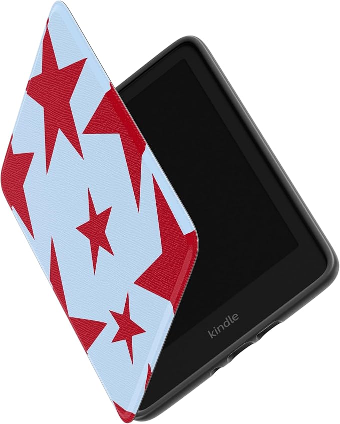 Casely Kindle Case | Stars Align | Blue & Red Stars | 7” Kindle Colorsoft and 7” Kindle Paperwhite (12th Gen)