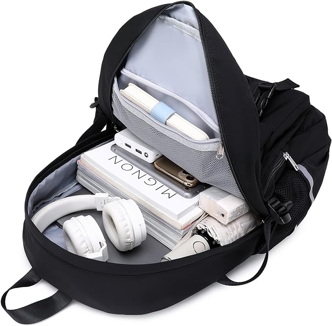 abshoo Big Student Laptop Backpack For College Women Middle High School Teen Girls Bookbag Travel Daypack (Black) | For College, Middle High School, Bookbag, Travel Daypack