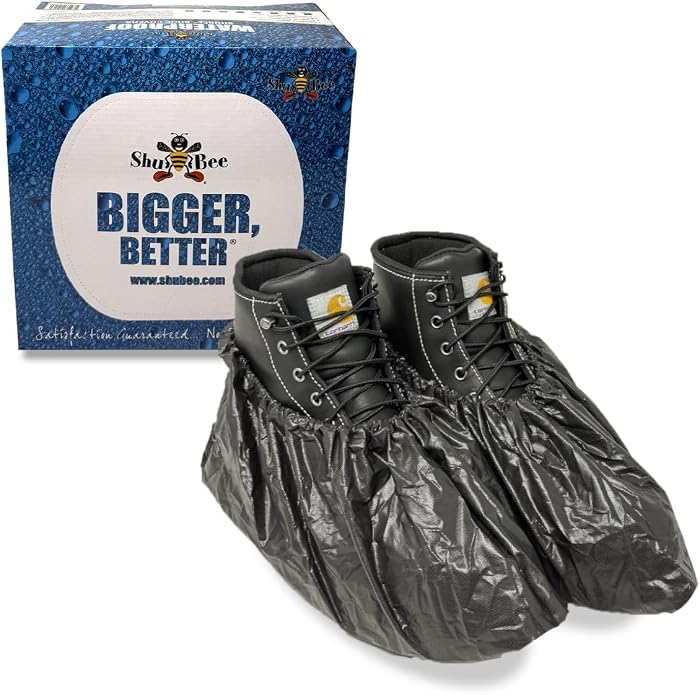ShuBee Waterproof Shoe & Boot Covers Slip-Resistant Disposable for Plumbing Construction Floor Protection - 40 Pair