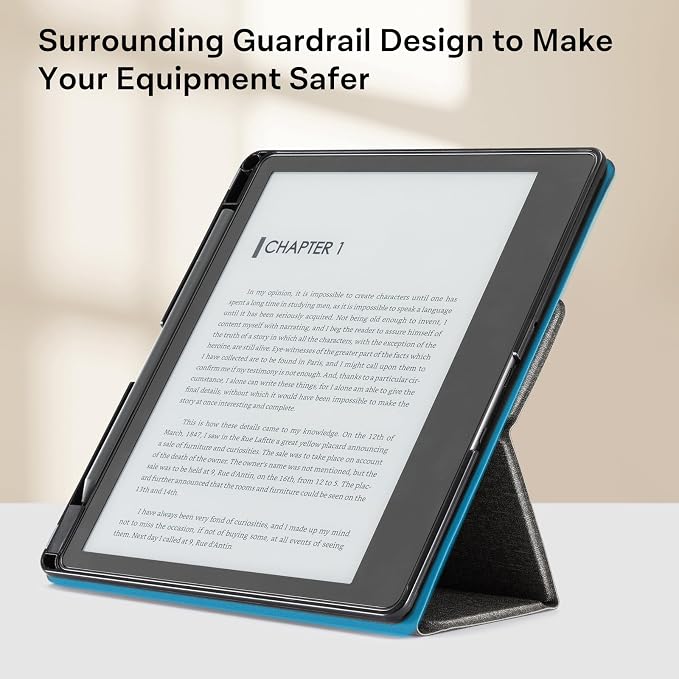 CoBak Stand Case for Kindle Scribe - Premium Folio Leather Cover with Pen Holder, Auto Sleep/Wake - Compatible with 10.2 Inch Kindle Scribe (2022/2024 Release)