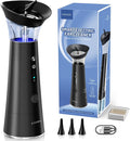 Ear Wax Removal with One-Piece Waste Tank, FSA-HSA-Eligible, Water Powered Ear Cleaner, Electric Ear Cleaning Kit with Water Temperature Sensor, Ear Irrigation Flushing System, Black