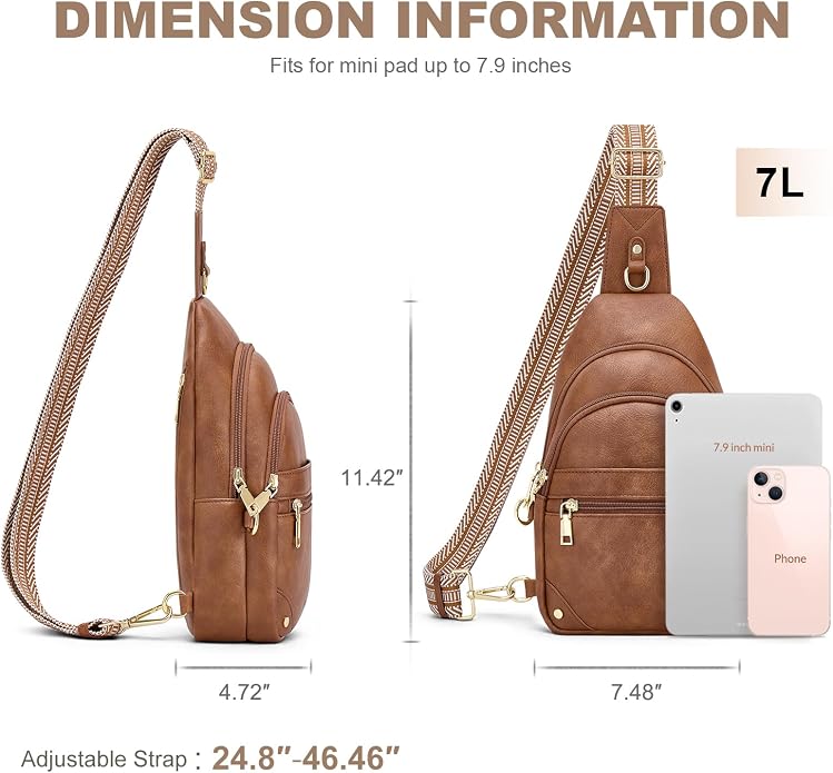 SYTRAH Anti Theft Crossbody Bags for Women, RFID Sling Bag Travel Purse, RFID Cross Body Purses Chest Bag for Travel