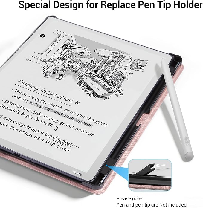 CoBak Case for 11" Kindle Scribe 3rd Generation 2025, Kindle Scribe Colorsoft - All New PU Leather Cover with Auto Sleep Wake, Pen Holder for Scribe 11" 2025 Released