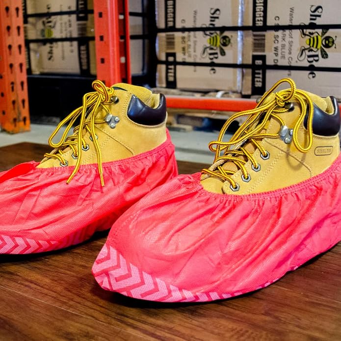 ShuBee Original Disposable, Extra-Large Boot and Shoe Covers, Thicker & Stronger, Durable Protection for Floors - 50 Pairs