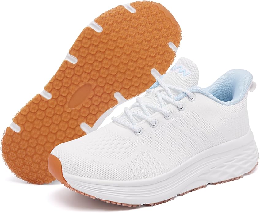 AVW Womens Non Slip Work Shoes Water Resistant Walking Sneakers Food Service Chef Kitchen Shoes