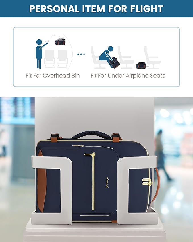 LOVEVOOK 50L Travel Backpack Flight Approved Carry on Backpack,3 Packing Cubes,Waterproof Personal Item Travel Bag,TSA Carry on Luggage Suitcase Travel Essentials,Gifts for Women & Men,fits 18" Laptop