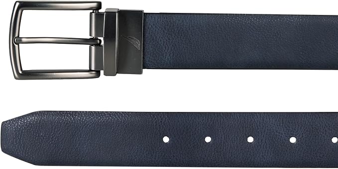 Nautica Men's Reversible Leather Belt | 2-in-1 | Classic | Everyday | Business | Work | Dress | Casual | Metal Buckle
