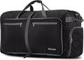 Gonex Large Foldable Travel Duffle Bag with Shoes Compartment, Packable Lightweight Water Repellent Duffel Bag for Camping Gym Weekender Bag