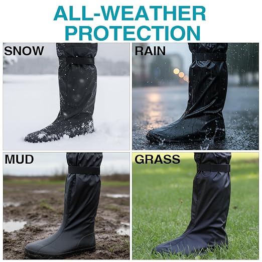 Tall Walking Boot Cover Waterproof for Medical Boots | Fits high-top medical boots; measure your medical boot; waterproof nylon, adjustable straps, heavy-duty anti-slip sole