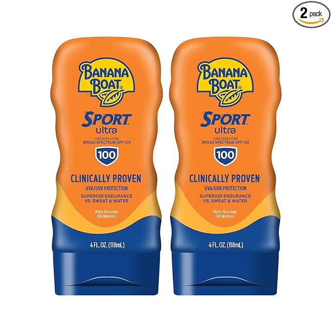 Banana Boat Sport Ultra SPF 100 Sunscreen Lotion, 4oz | Banana Boat Sunscreen Lotion SPF 100, 4oz each Twin Pack