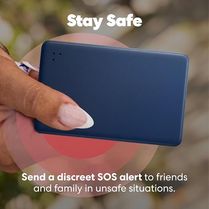Tile by Life360 Slim - Wallet Finder, Bluetooth Tracker and Item Locator for Luggage Tags, Passports and More. Both iOS and Android Compatible. Phone Finder. 1-Pack (Navy Blaze)
