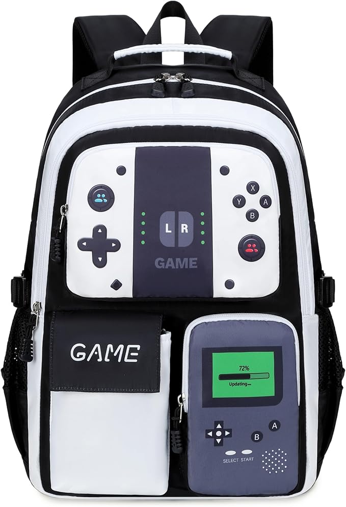 Boys Backpack Kids Bookbag Teens School Bag Luminous Game Large capacity bag