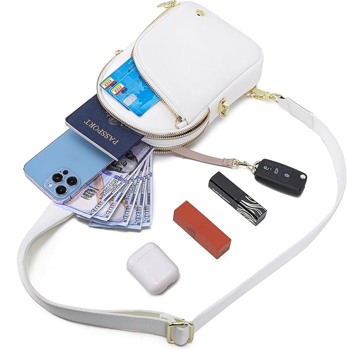 INICAT RFID Blocking Sling Bag, Anti Theft Crossbody Bag for Women Compact Travel Purses Vegan Leather