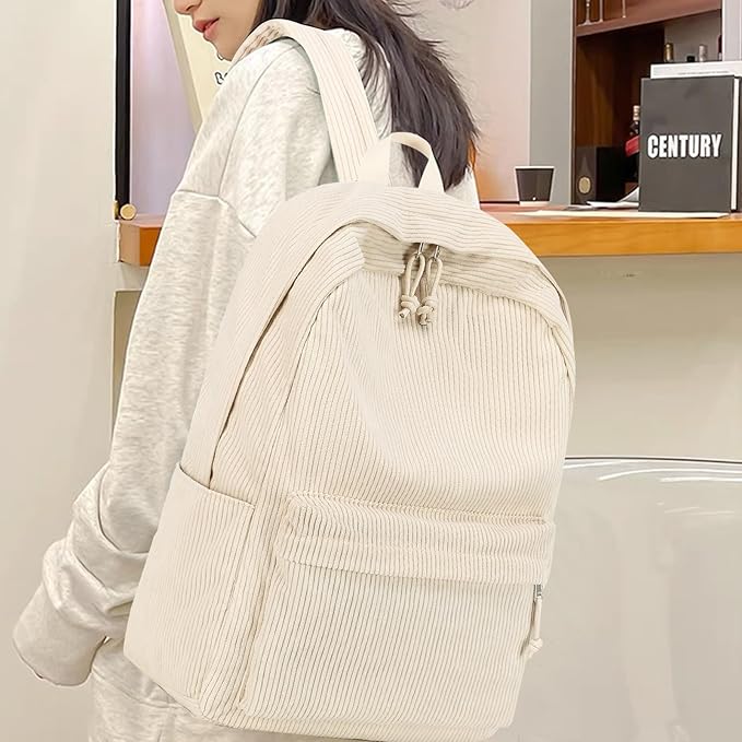 Bluboon School Backpack for Teen Girls Bookbags Elementary High School Corduroy Laptop Bags Women Travel Daypacks