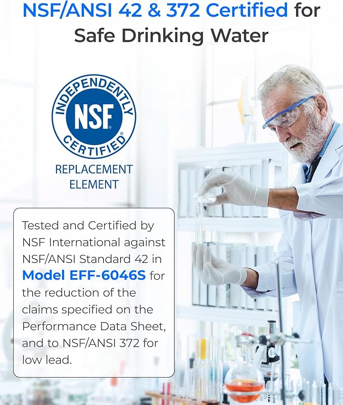 Waterdrop ADQ747935 LT1000PC Replacement for LG® LT1000P®/PC/PCS ThinQ® Refrigerator Water Filter, LFXS26973S, LMXS28626S, LMWS27626S, LFXS28596S, ADQ74793501 and LT120F® Air Filter, 3 Combo