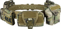 YAKEDA Tactical Battle Belts for Men- Quick Release Trigger Airsoft Belt Heavy Duty Belts with Pouches 7 PCS