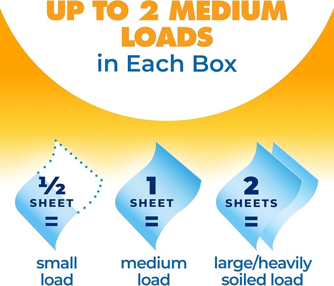 Arm & Hammer Fragrance Free Laundry detergent Sheets, Case of 115, travel pack