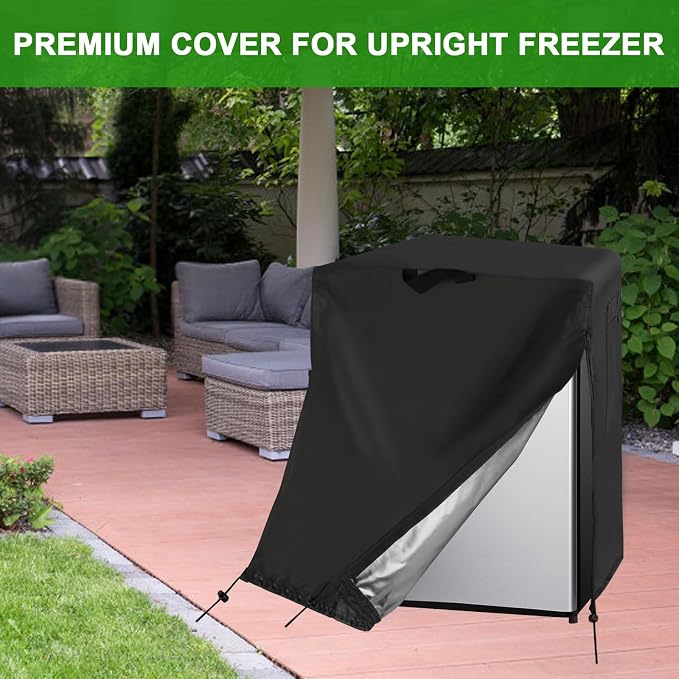 Mini Refrigerator Cover for 24 Inch Wine Fridge & 3 Cu Ft Beverage Freezer | 24x24x34,Waterproof Dustproof Heavy Duty Oxford Fabric,for Most 24 Inch 3.0 Cubic Feet Small Wine Cooler for Outside