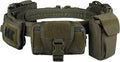 YAKEDA Tactical Battle Belts for Men- Quick Release Trigger Airsoft Belt Heavy Duty Belts with Pouches 7 PCS