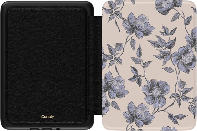 Casely Kindle Case | Ink & Iris | Vintage Floral | Compatible with 7" Kindle Colorsoft and 7" Kindle Paperwhite (12th Gen)