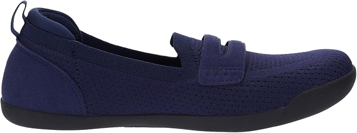 WHITIN Women's Round Toe Slip On Penny Loafers | Wide Barefoot Flats with Breathable Knit