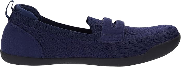 WHITIN Women's Round Toe Slip On Penny Loafers | Wide Barefoot Flats with Breathable Knit