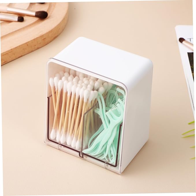 Alipis 4pcs Multi-function Cotton Swab Dispenser Compartment Makeup Organizer for Cotton and Pads Storage for Bathroom and Bedroom Use