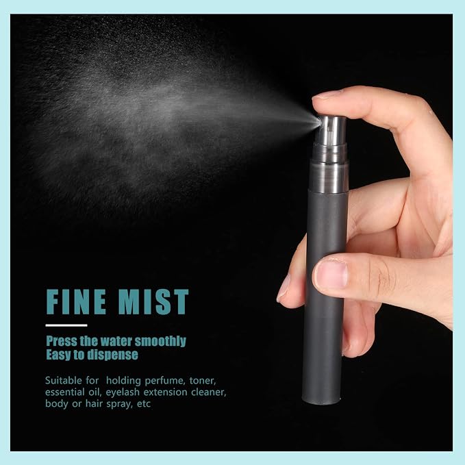 Remerry 500 Pcs 10 ml Mini Spray Bottles Perfume Spray Bottles Plastic Travel Refillable for Women Small Fine Mist Sprayers Portable Frosted Perfume Sprayers Empty Atomizer for Essential Oil