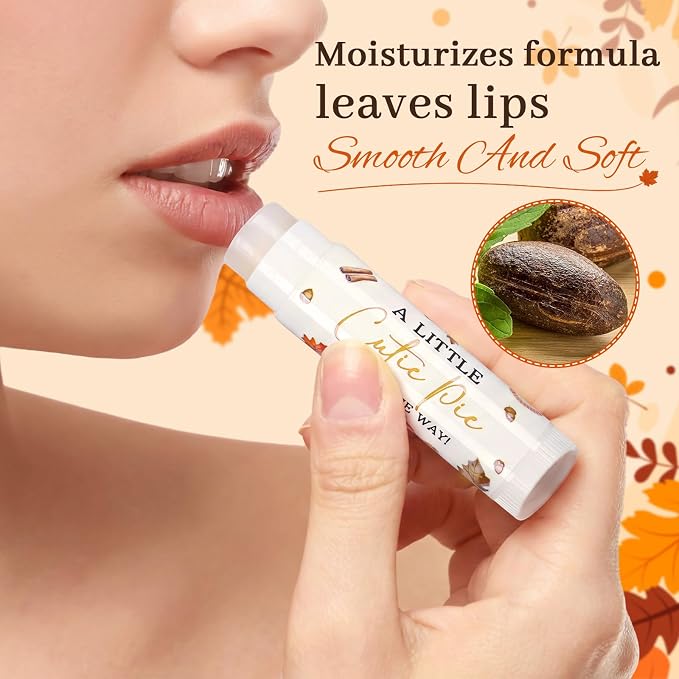 24 Set Fall Cutie Pie Baby Shower Hand Cream Lip Balm Gift Baby Shower Party Favors Maple Leaf Baking Travel Size Hand Lotion Lip Balm with Organza Bag Birthday Party Supplies for Guest Kids