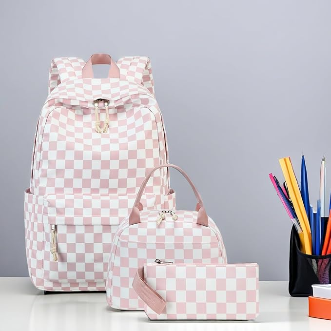 LEDAOU Backpack for Girls School Bag Kids Bookbag Teen Backpack Set Daypack with Lunch Bag and Pencil Case | Kids, Bookbag, Daypack, with Lunch Bag, and Pencil Case