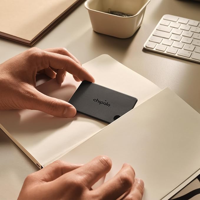 Chipolo Card – Rechargeable Wallet Tracker Card, Bluetooth Tracker, Item Locator, Passport Finder Compatible with Apple Find My or Find Hub with Call Your Phone & Out of Range Alerts (Pack of 2)