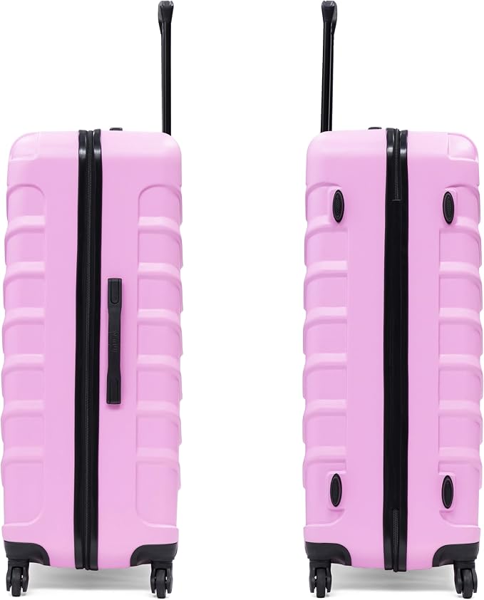 InUSA ENDURANCE Luggage with Spinner Wheels | Durable Lightweight Hardshell Suitcase, Travel Sets with Handle and Trolley | (20in, 24in, 28in, 32in) 4 Pieces Luggage Set | Pink