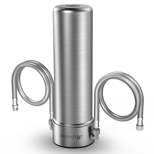 Waterdrop AS13 Under Sink Water Filter System, Reduces Lead, Chlorine, Bad Taste & Odor, PFAS, NSF/ANSI 42 Certified, No Drilling Required, 6 Stage Stainless Steel Under Sink Water Filtration System
