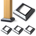 Post Base Cover, Split Type Skirt for Indoor/Outdoor Iron Deck Railing Decorative Covers (4, Post-4" Base-6")