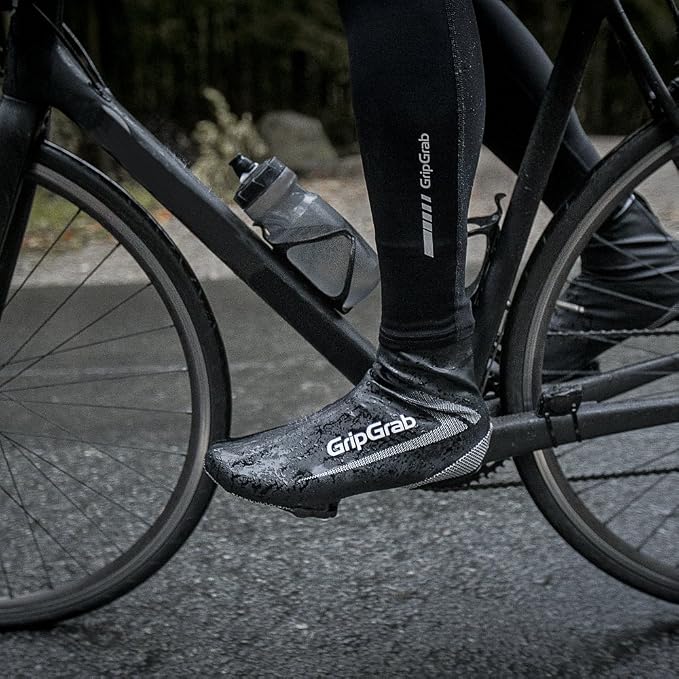 GripGrab RaceAqua Waterproof Road Bike Rain Aero Overshoes Windproof Cycling Shoe-Covers Sleek Tight Fitting Gaiters