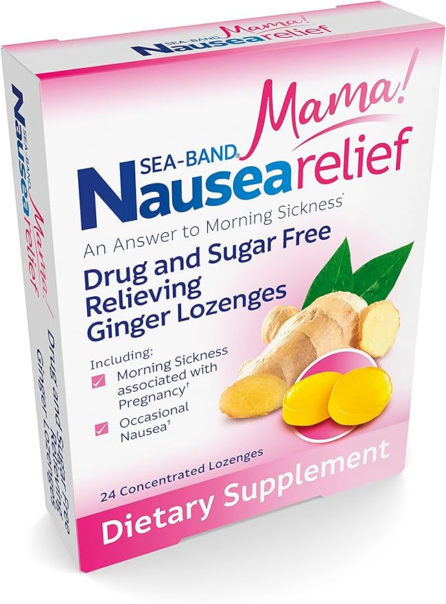 Sea-Band Ginger Lozenges, Drug and Sugar Free, for Motion Sickness and Nausea Relief*