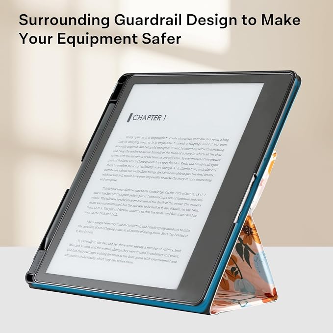 CoBak Stand Case for Kindle Scribe - Premium Folio Leather Cover with Pen Holder, Auto Sleep/Wake - Compatible with 10.2 Inch Kindle Scribe (2022/2024 Release)