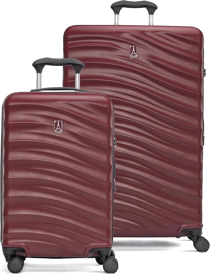 Travelpro Maxlite Air V2 Hardside Expandable Luggage, 8 Spinner Wheels, Lightweight Hard Shell, TSA lock, Cabernet, 2-Piece Set (20/28)