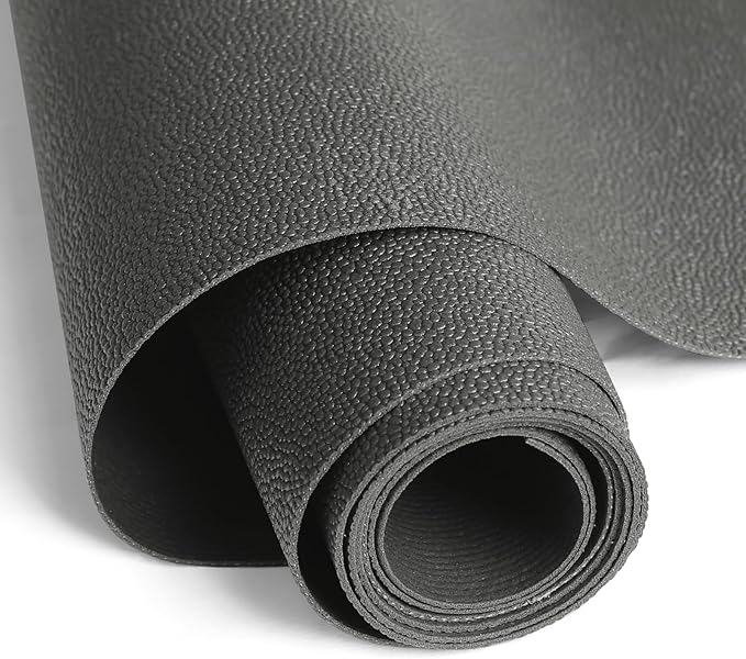 WochiTV Shelf Liner for Cabinets, Drawer Non Adhesive Non Slip Foam Mat for Kitchen, Pantry, Bathroom, Cupboard, Garage, Closet, Shelves, Drawer, Tool Box, Gray 17.5 x 236 inches