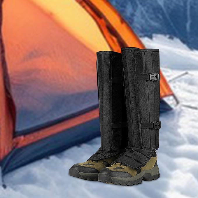 Leg Shoe Covers Waterproof TPU Adjustable Outdoor Walking Hiking Camping Trail Running Suitable for Men Women Snowshoeing