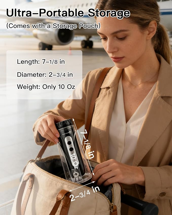 Portable Bidet for Travel, 800mAh Electric Handheld Bidet with 380ml Bottle