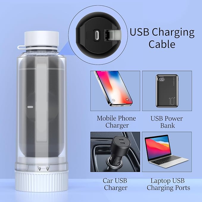 Portable Bidet for Travel, VITCOCO Waterproof Electric Travel Bidet Sprayer,Rechargeable High Pressure Handheld Bidets for Personal Hygiene Cleaning,Black