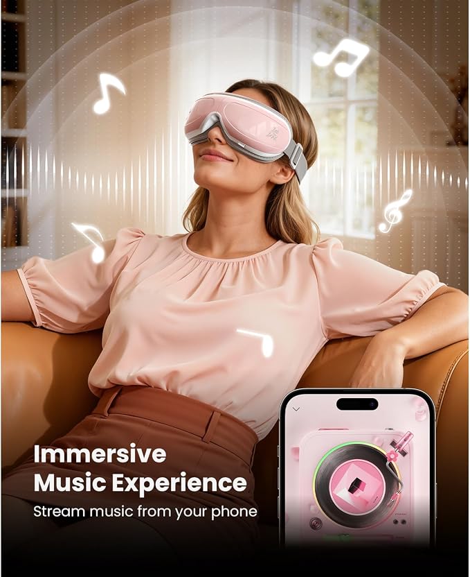 BOB AND BRAD Eye Massager with Heat FSA Eligible HSA, Birthday Gifts for Women Mom Wife Girlfriend EyeOasis 2 Eye Massager for Migraine, Heated Eye Mask for Dry Eyes Head Tension and Stress Relief