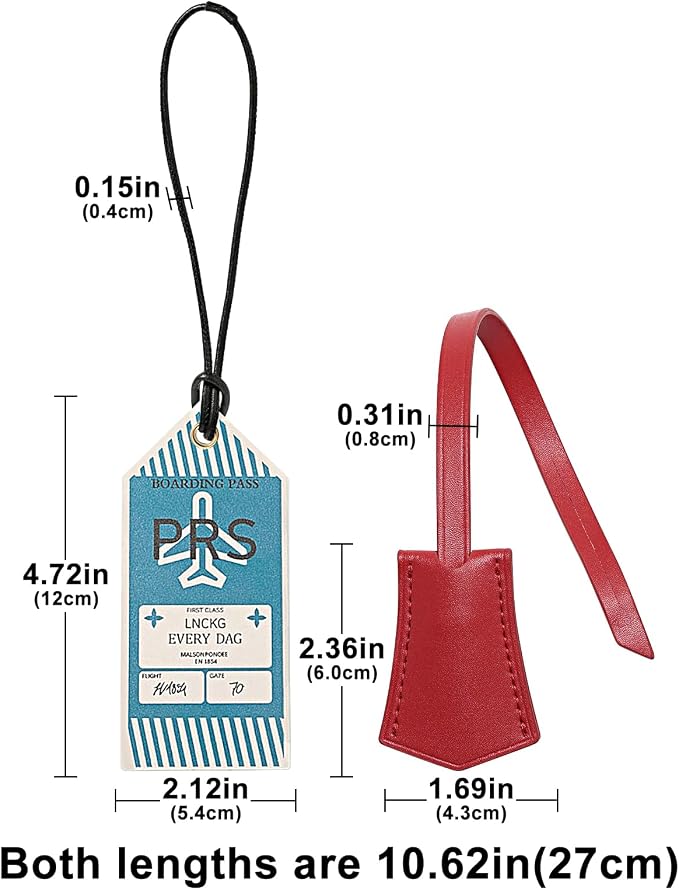jiesinlov Microfibre Leather Tags for Speedy 25 30 35 Handbag,Luggage or Suitcase Tag (Boarding Pass-Red Tag)
