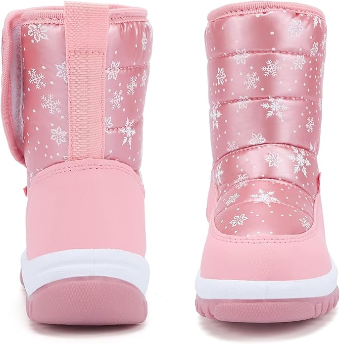 CIOR Winter Snow Boots for Boy and Girl Outdoor Waterproof with Fur Lined(Toddler/Little Kids)